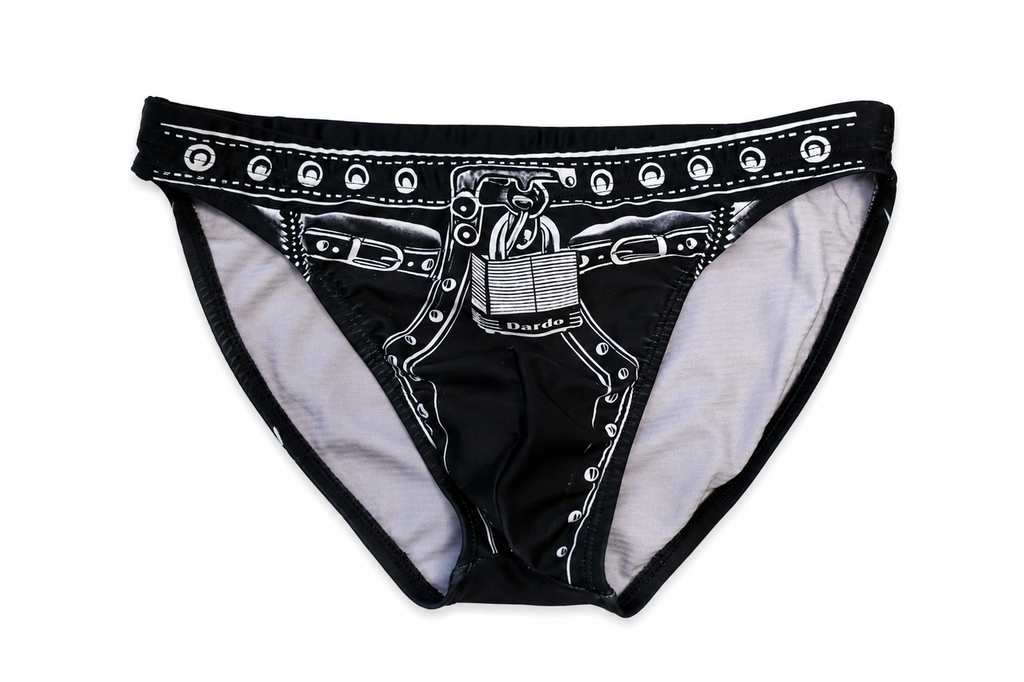 Leather Padock Printed Swim Brief