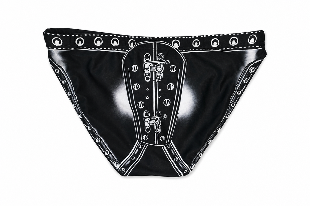 Leather Padock Printed Swim Brief