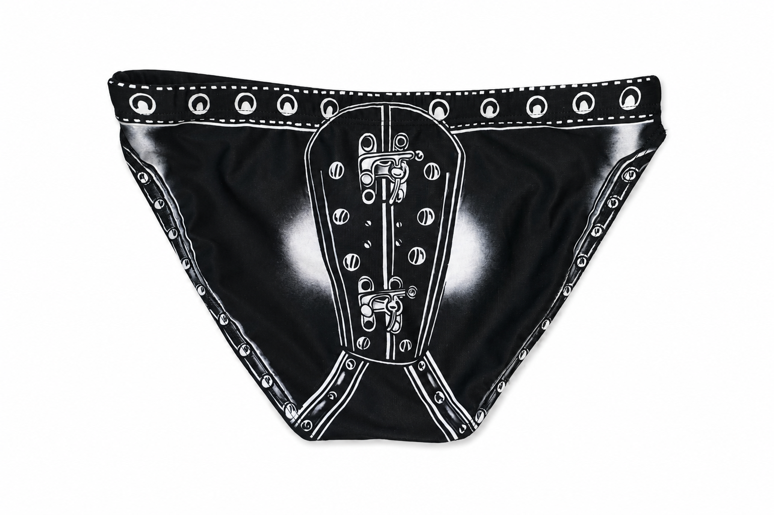 Leather Padock Printed Swim Brief