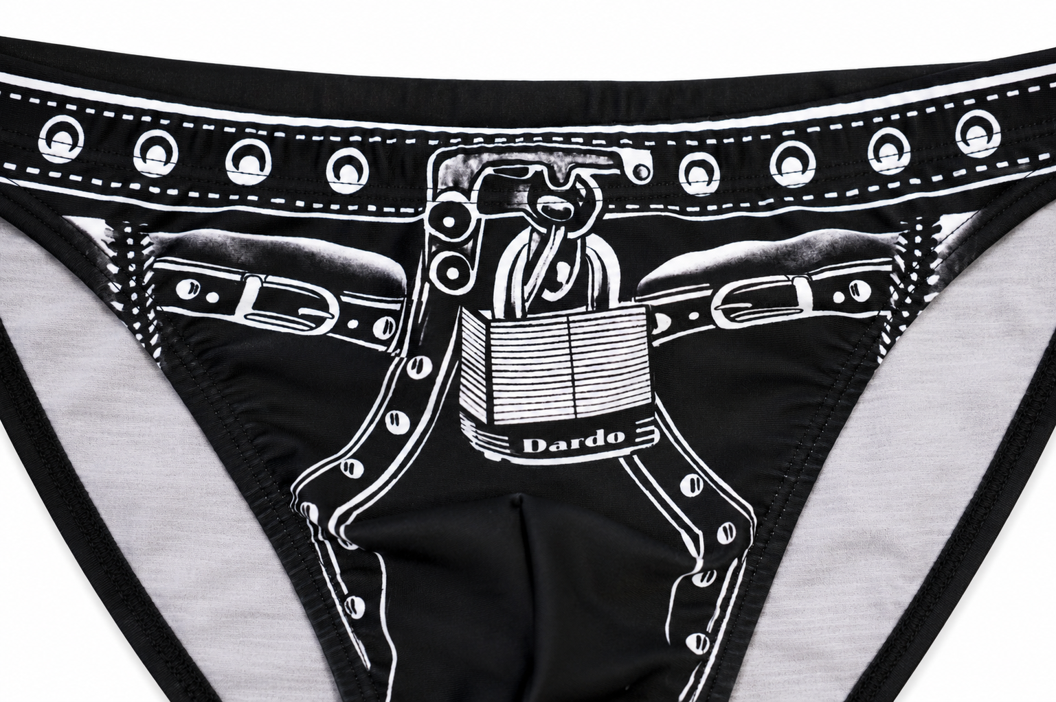 Leather Padock Printed Swim Brief