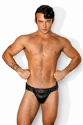 Black Grommet Belted Swim Brief