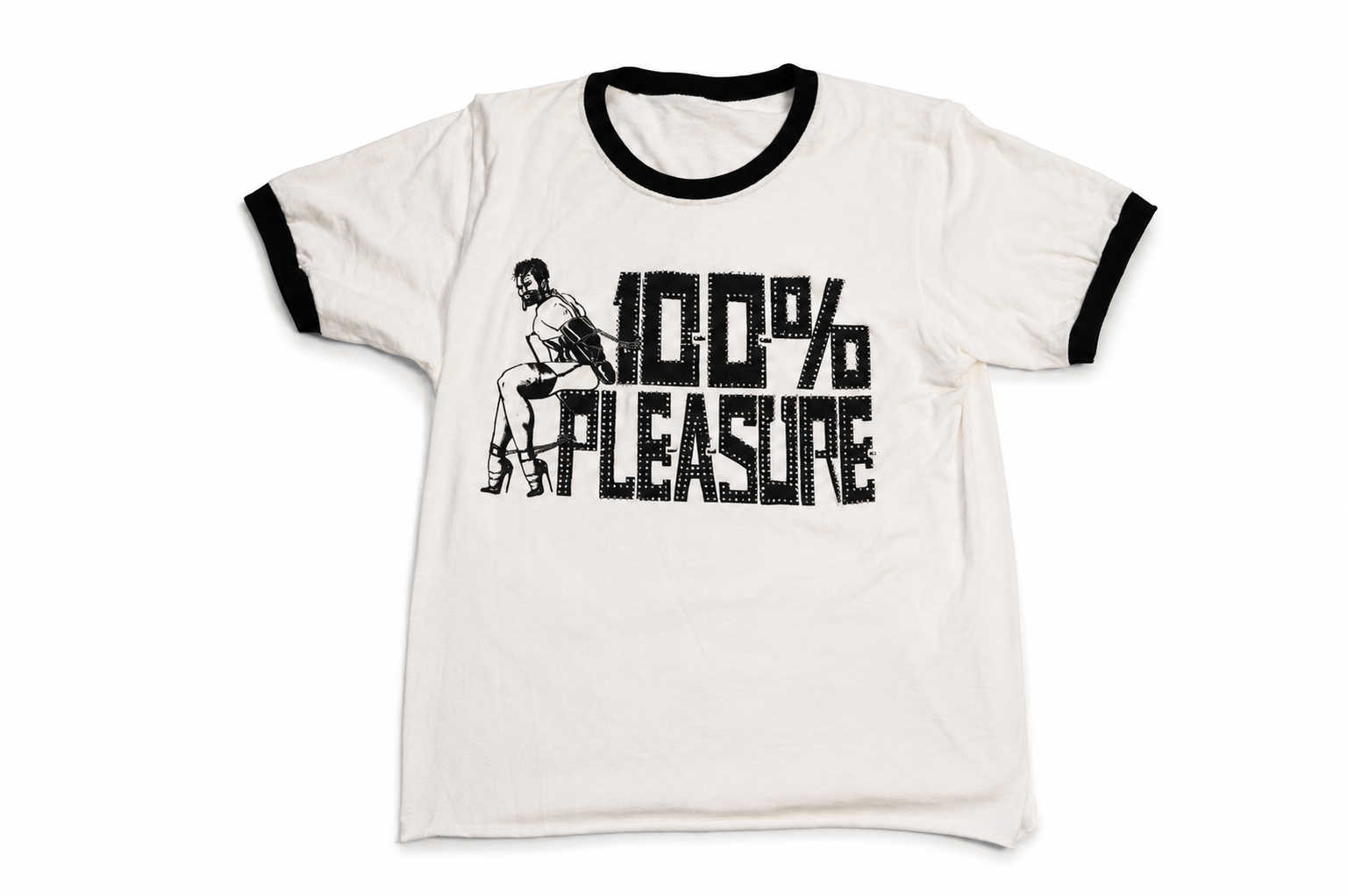 100% Pleasure Strass Ringer Tee