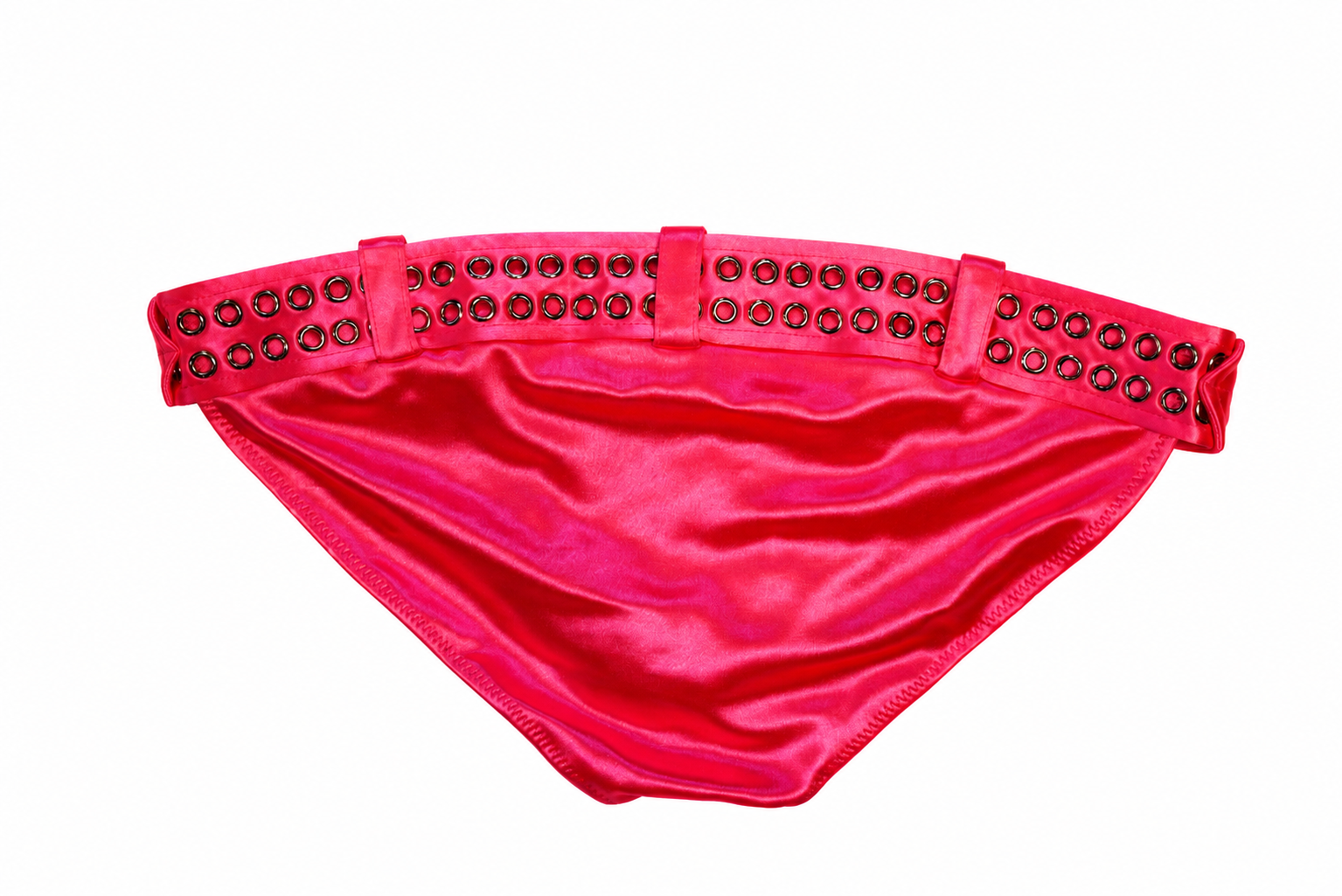Hot Pink Grommet Belted Swim Brief