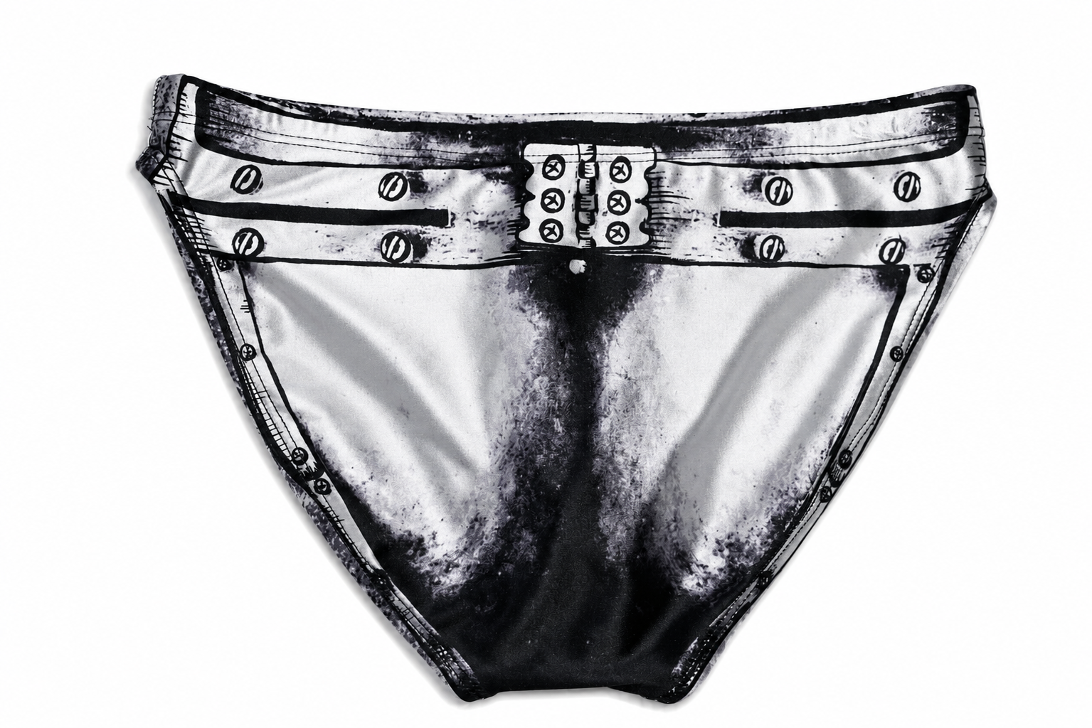 Metallic Chastity Printed Swim Brief